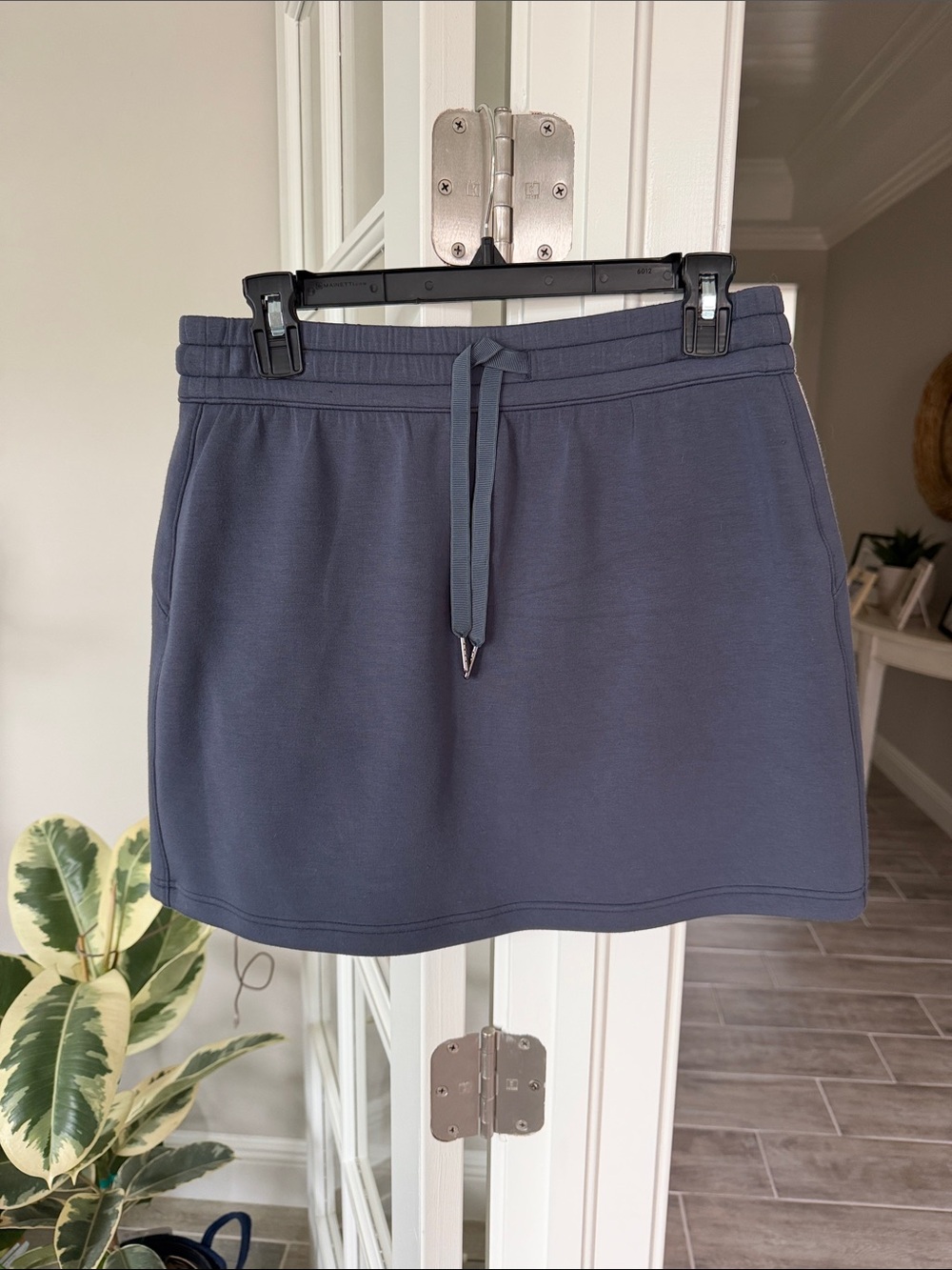Soanx Casual Drawstring Navy Blue Skirt with built in shorts